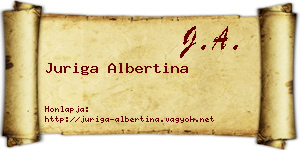 Juriga Albertina névjegykártya